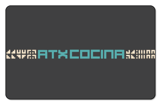 ATX Cocina logo on a solid black backgound.